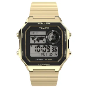 Timex TW5M69000 World Time Digital Złoty Cyfrowy