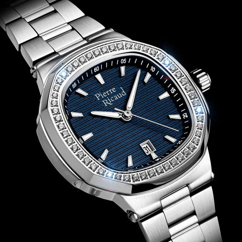 Pierre Ricaud P21082.5115QZ Zegarek damski srebrny na bransolecie