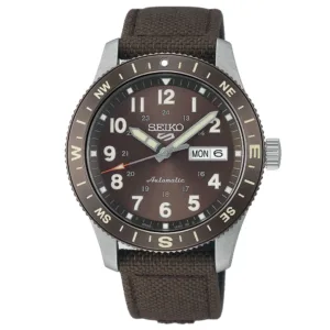 Seiko HDB009K1 5 Sports Automatic Na pasku brązowy