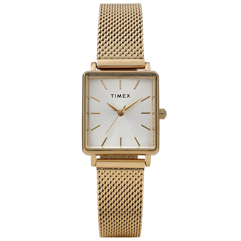 Timex TW2Y26100 Transcend Złoty prostokątny