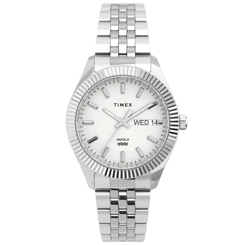 Timex TW2U78700 Legacy Waterbury Zegarek damski srebrny na bransolecie