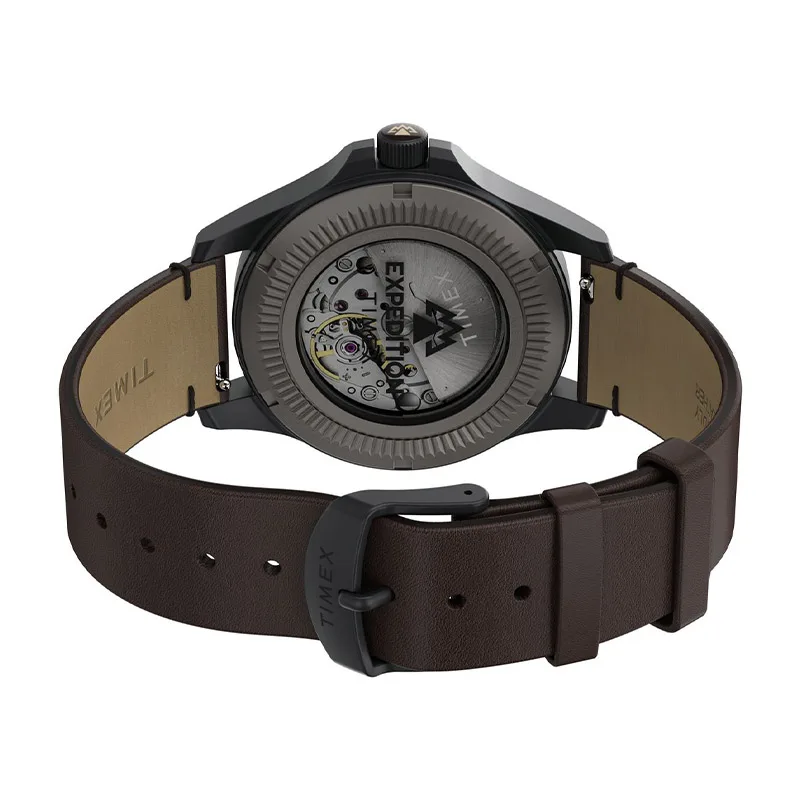 Timex TW2Y90900 Expedition Field Post Titanium Automatic 41mm Leather Strap Watch