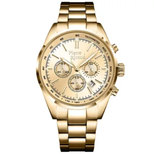 Pierre Ricaud P97045.1111CH Chronograf Zegarek męski złoty na bransolecie